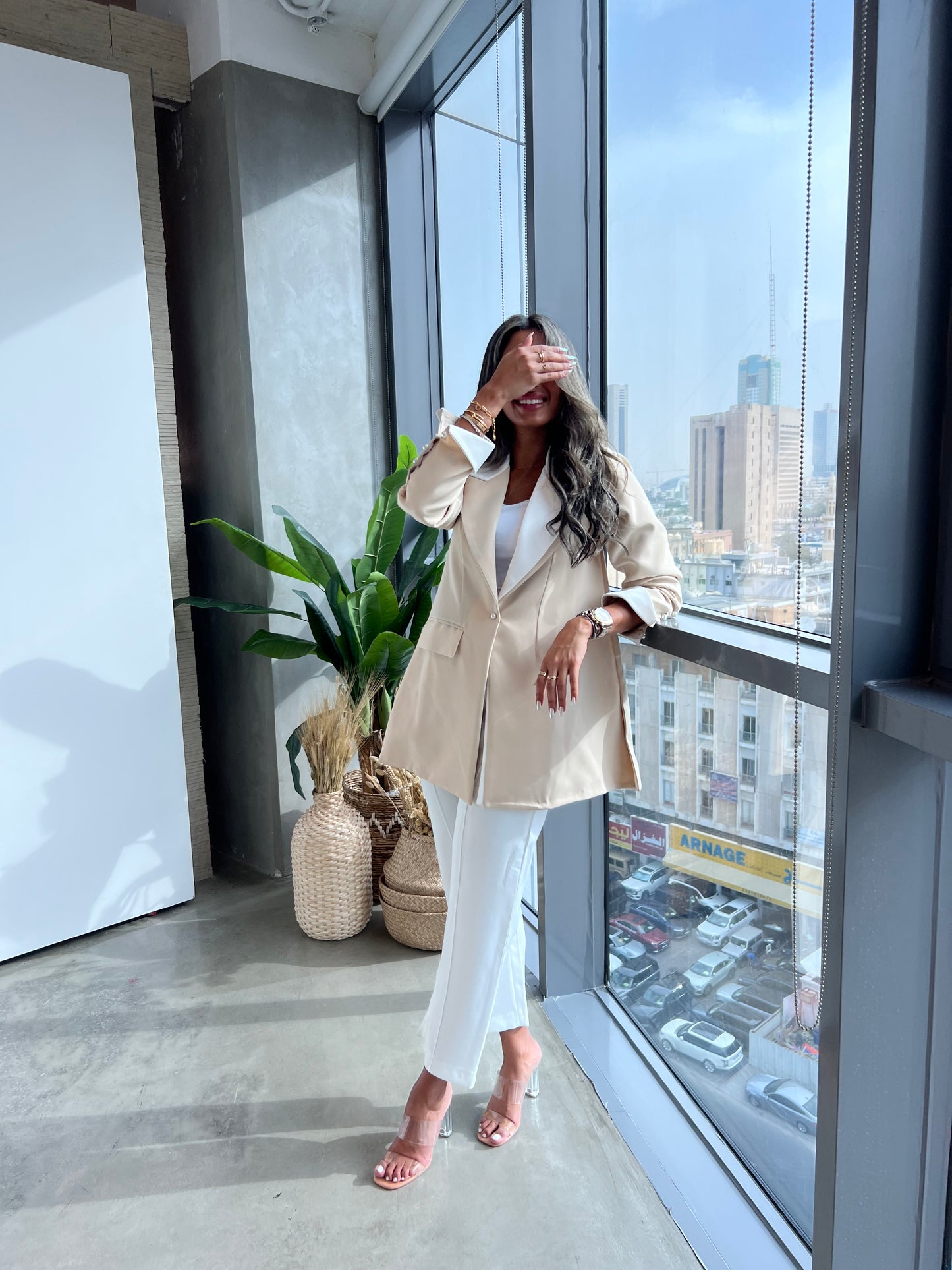 Beige-offwhite Blazer