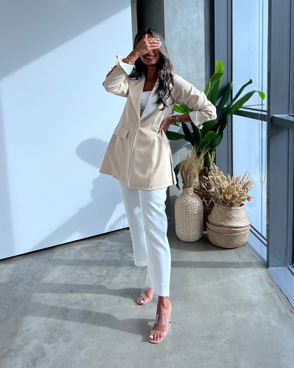 Beige-offwhite Blazer